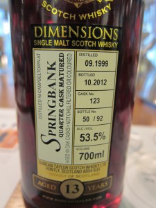 Duncan Taylor Whisky Tasting Encore - Springbank 1999/2012