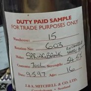 Springbank 16 years Duty Paid Sample for Trade